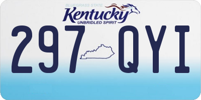 KY license plate 297QYI