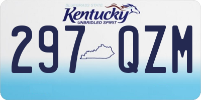 KY license plate 297QZM