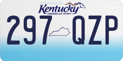 KY license plate 297QZP