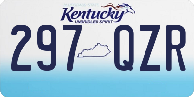 KY license plate 297QZR