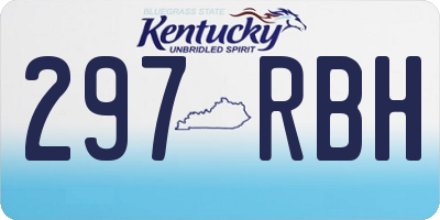 KY license plate 297RBH