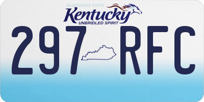 KY license plate 297RFC