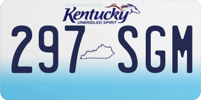 KY license plate 297SGM