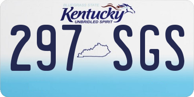 KY license plate 297SGS