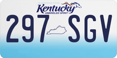 KY license plate 297SGV