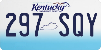 KY license plate 297SQY