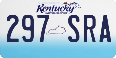 KY license plate 297SRA