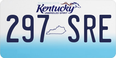KY license plate 297SRE