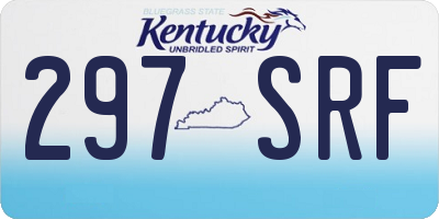 KY license plate 297SRF