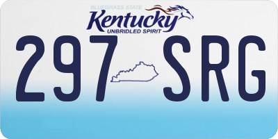 KY license plate 297SRG