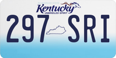 KY license plate 297SRI