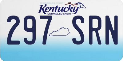 KY license plate 297SRN
