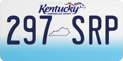 KY license plate 297SRP