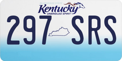 KY license plate 297SRS