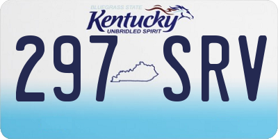 KY license plate 297SRV