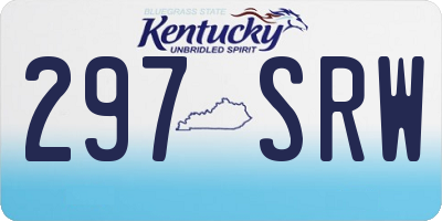 KY license plate 297SRW