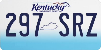 KY license plate 297SRZ