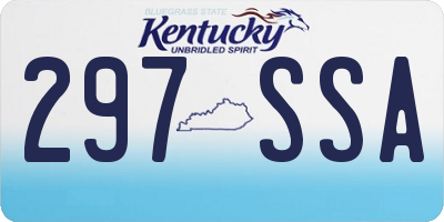 KY license plate 297SSA