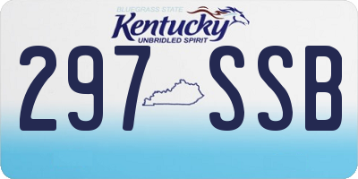 KY license plate 297SSB