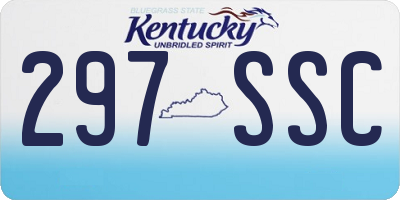 KY license plate 297SSC