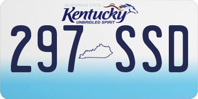 KY license plate 297SSD