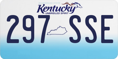 KY license plate 297SSE