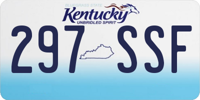 KY license plate 297SSF