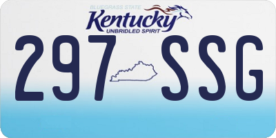 KY license plate 297SSG
