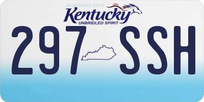 KY license plate 297SSH
