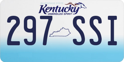 KY license plate 297SSI