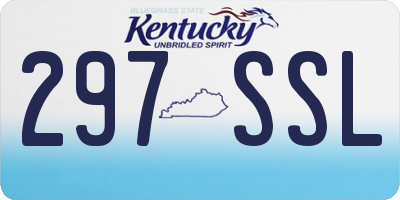 KY license plate 297SSL