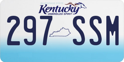 KY license plate 297SSM