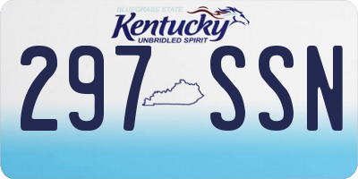 KY license plate 297SSN