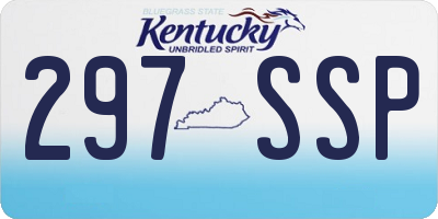 KY license plate 297SSP