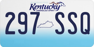 KY license plate 297SSQ