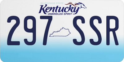 KY license plate 297SSR