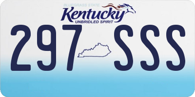 KY license plate 297SSS
