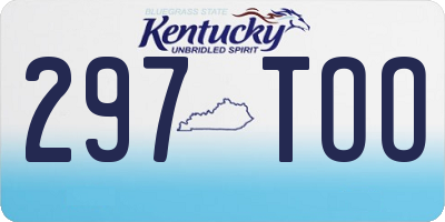 KY license plate 297TOO
