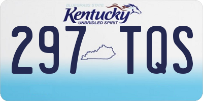 KY license plate 297TQS