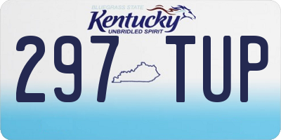 KY license plate 297TUP
