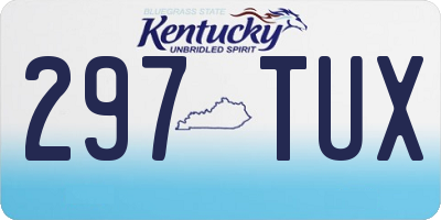KY license plate 297TUX