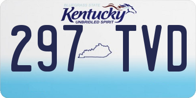 KY license plate 297TVD