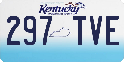 KY license plate 297TVE