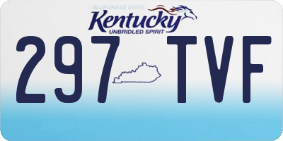 KY license plate 297TVF
