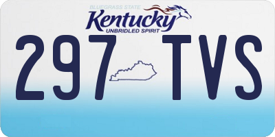 KY license plate 297TVS