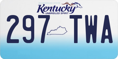 KY license plate 297TWA