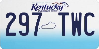 KY license plate 297TWC