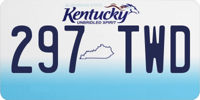 KY license plate 297TWD