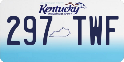 KY license plate 297TWF