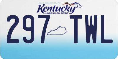 KY license plate 297TWL